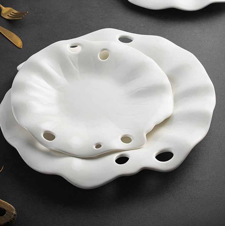 Irregular Shape Ceramic Dinner Plate