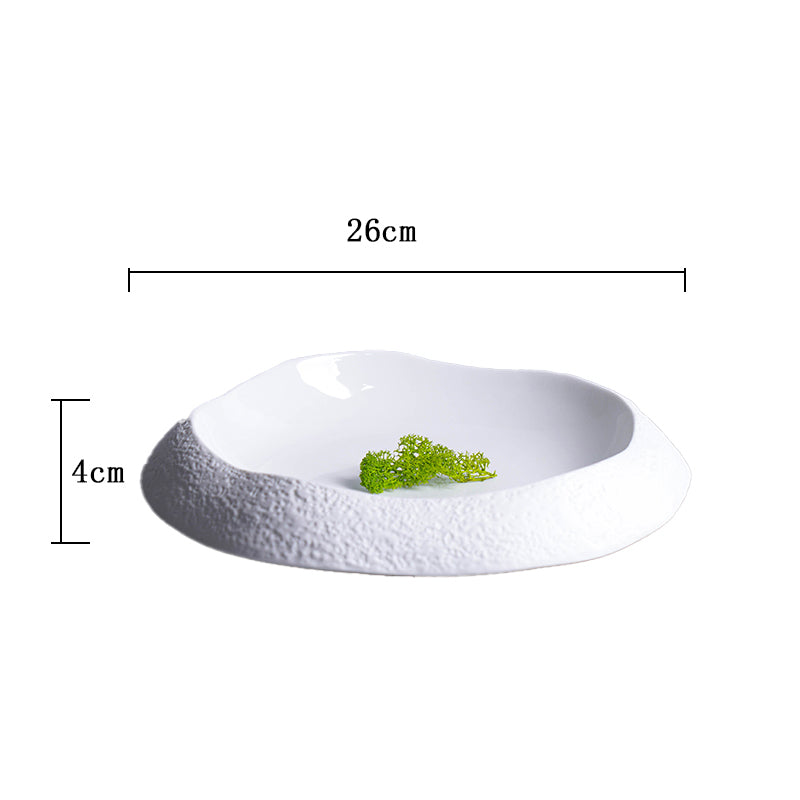 Irregular Shape Deep Ceramic Plate