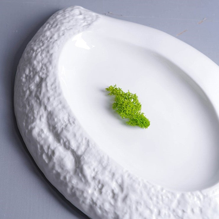 Irregular Shape Deep Ceramic Plate