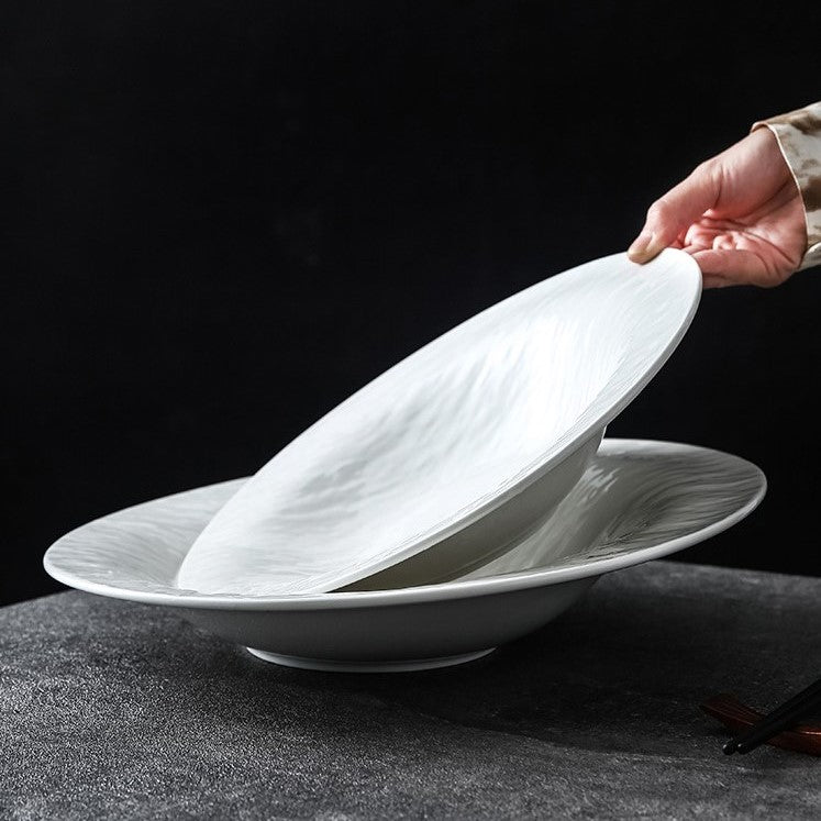 Irregular Shape Modern Ceramic Deep Plate