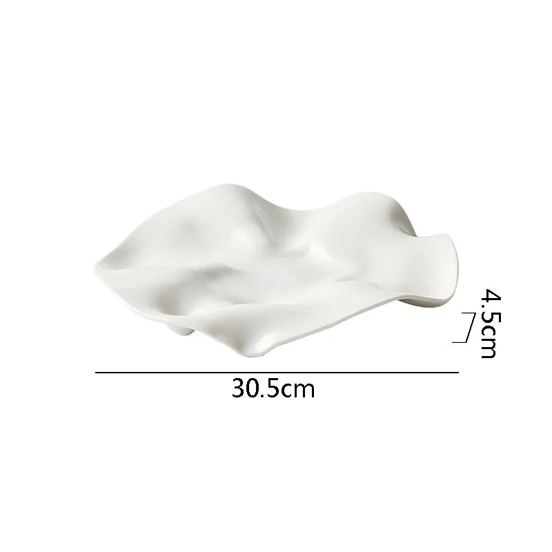 Irregular Wavy Ceramic Plate