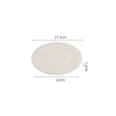 Large Textured White Round Ceramic Plate