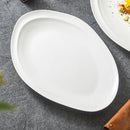 Large White Oval Ceramic Platter