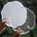Leaf Textured Glass Serving Plate