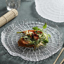 Leaf Textured Glass Serving Plate