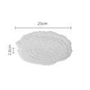 Leaf Textured Glass Serving Plate