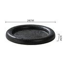 Luxury Black Volcanic Texture Ceramic Plates Set