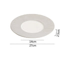 Luxury Gold Rim Ceramic Dinner Plate with Textured Design