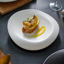 Matte White Ceramic Plate Pebble Inspired