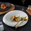 Matte White Ceramic Plate Pebble Inspired