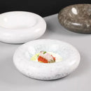 Mini Marble-Glazed Pebble Plate for Bouche & Sauces