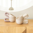 Minimalist Ceramic Coffee Cup, Oversized Loop Handle