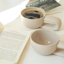 Minimalist Ceramic Coffee Cup, Oversized Loop Handle