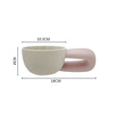 Minimalist Ceramic Coffee Cup, Oversized Loop Handle