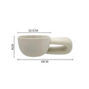 Minimalist Ceramic Coffee Cup, Oversized Loop Handle