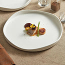 Organic Oval White Ceramic Plate