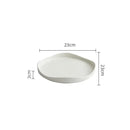 Organic Oval White Ceramic Plate
