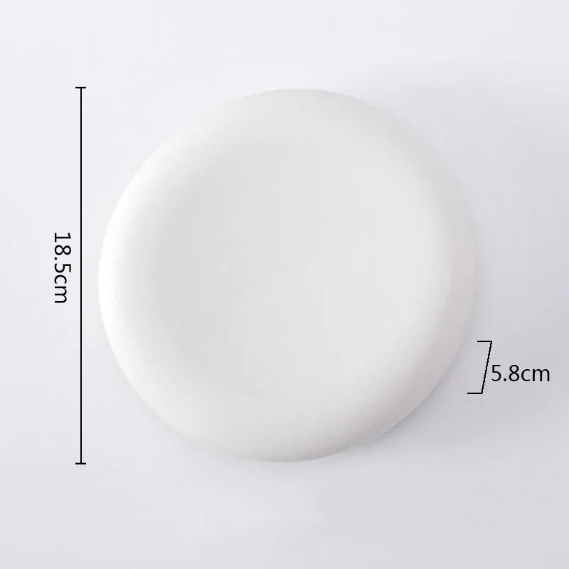 Minimalist White Matte Ceramic Serving Dish