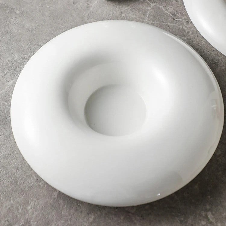 Modern Donut-Shape Deep Ceramic Plate