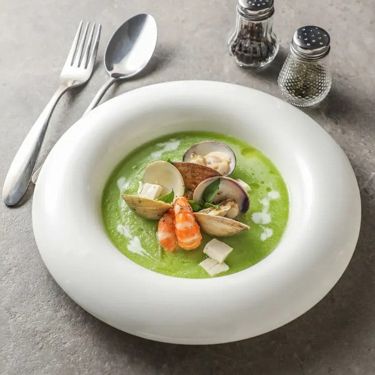 Modern Donut-Shape Deep Ceramic Plate