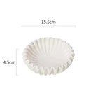Modern Fluted White Ceramic Bowl for Interesting Plating