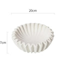 Modern Fluted White Ceramic Bowl for Interesting Plating