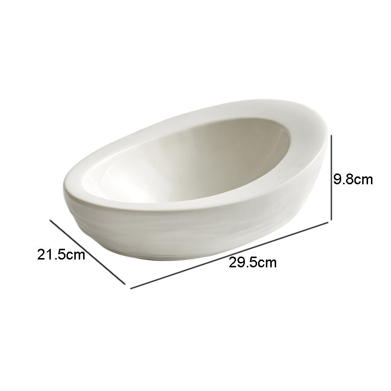 Modern Oval Shaped Ceramic Bowl