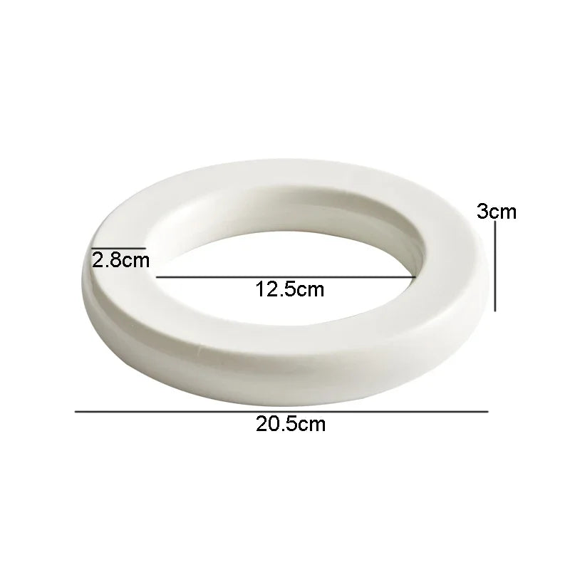 Ring Shape Plate Modern Ring-Shaped Ceramic Plate
