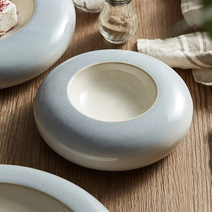 Modern Rounded Deep-Well Ceramic Plate