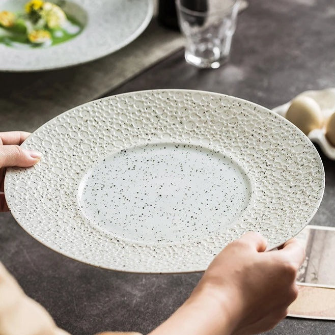 Modern Rustic Ceramic Pasta Plate