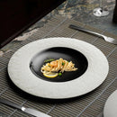 Modern Two-Tone Textured Plate for Elegant Dining