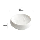 Modern White Circular Textured Plate for Elegant Dining