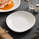 Modern White Textured Deep Plate