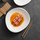 Modern White Textured Deep Plate