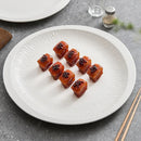 Modern White Plate with Elegant Textured Design