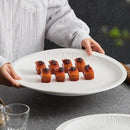 Modern White Plate with Elegant Textured Design