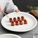 Modern White Plate with Elegant Textured Design