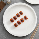 Modern White Plate with Elegant Textured Design
