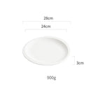 Modern White Plate with Elegant Textured Design