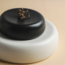 Molecular Gastronomy Ceramic Plate Black and White