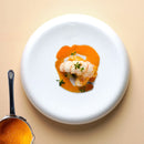 Molecular Gastronomy Ceramic Plate Black and White