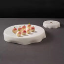 Organic-Shaped Artisanal White Plate - Elevate Your Dining Aesthetics