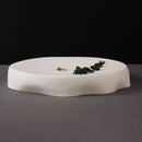 Organic-Shaped Artisanal White Plate - Elevate Your Dining Aesthetics