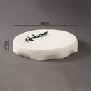 Organic-Shaped Artisanal White Plate - Elevate Your Dining Aesthetics