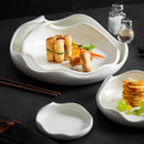 Organic White Ceramic Sharing Plate