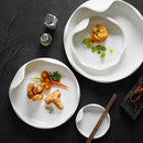 Organic White Ceramic Sharing Plate