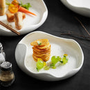 Organic White Ceramic Sharing Plate