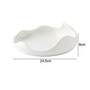 Organic White Ceramic Sharing Plate