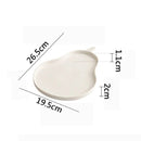 Pear Shaped White Ceramic Serving Plate