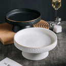Pedestal Matte Ceramic Platter, for Soup and Desserts, 4.7–8 in
